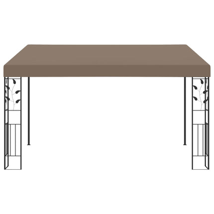 Väggmonterad paviljong 4x3x2,5 m taupe