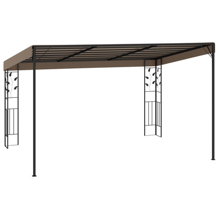 Väggmonterad paviljong 4x3x2,5 m taupe