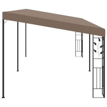 Väggmonterad paviljong 6x3x2,5 m taupe