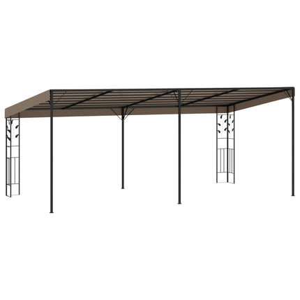 Väggmonterad paviljong 6x3x2,5 m taupe