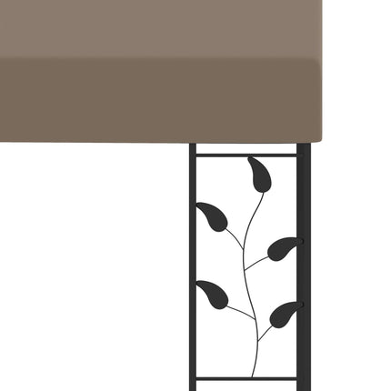 Väggmonterad paviljong 6x3x2,5 m taupe
