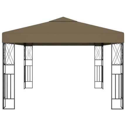 Paviljong 3x4 m taupe tyg