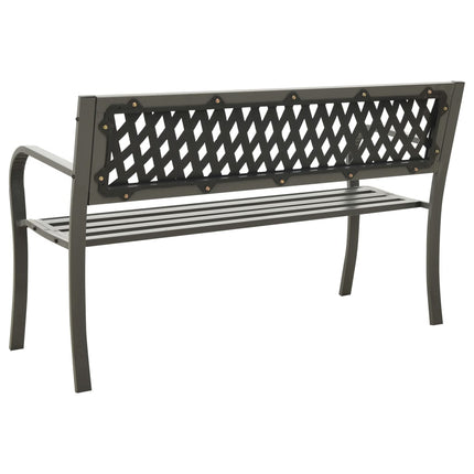 Trädgårdsbänk 125 cm stål grå