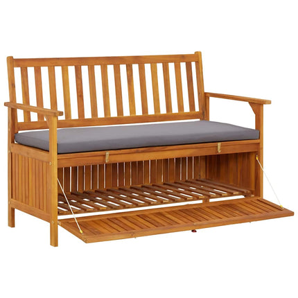 Förvaringsbänk 120 cm massivt akaciaträ