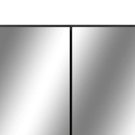 LED-Spegelskåp för badrum svart 80x15x60 cm MDF