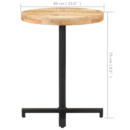 Cafébord runt Ø60x75 cm grovt mangoträ