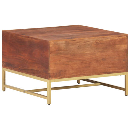 Soffbord honungsbrun 67x67x45 cm massivt akaciaträ