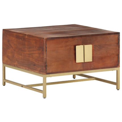 Soffbord honungsbrun 67x67x45 cm massivt akaciaträ