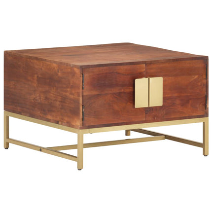 Soffbord honungsbrun 67x67x45 cm massivt akaciaträ