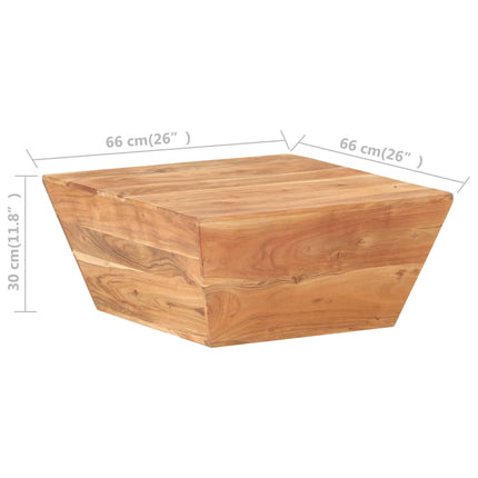 Soffbord V-format 66x66x30 cm massivt akaciaträ