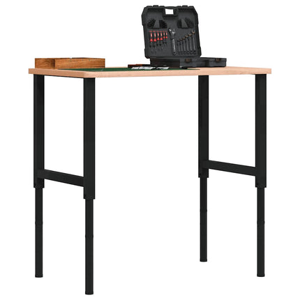 Ramar till arbetsbänk 2 st metall 55x(69-95,5) cm svart