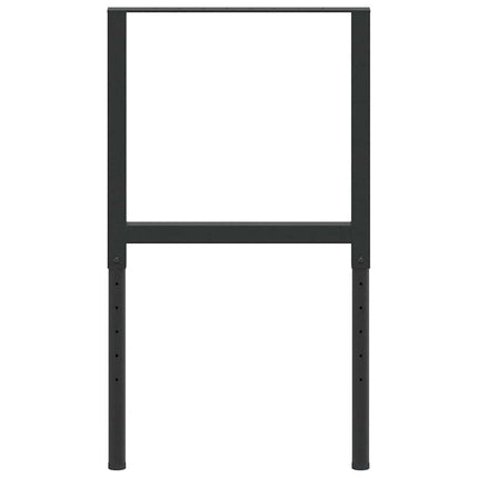 Ramar till arbetsbänk 2 st metall 55x(69-95,5) cm svart