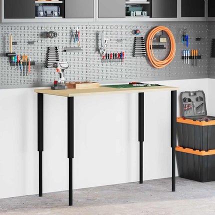Ramar till arbetsbänk 2 st metall 55x(69-95,5) cm svart