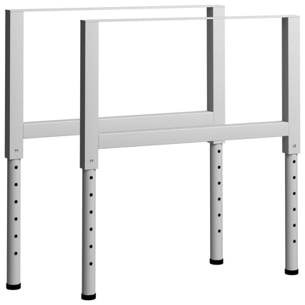 Ramar till arbetsbänk 2 st metall 85x(69-95,5) cm grå