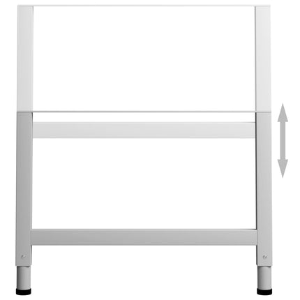 Ramar till arbetsbänk 2 st metall 85x(69-95,5) cm grå