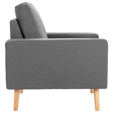 Soffgrupp 2 delar tyg ljusgrå