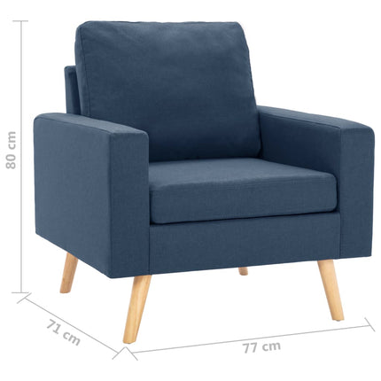 Soffgrupp 2 delar tyg blå