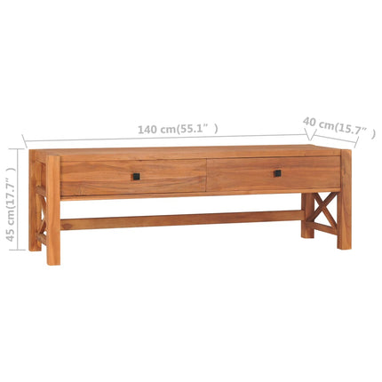 Tv-bänk 140x40x45 cm teak