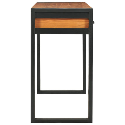 Skrivbord med 2 lådor 100x40x75 cm teak