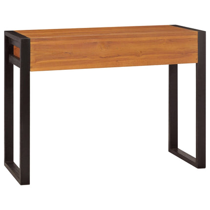 Skrivbord med 2 lådor 100x40x75 cm teak
