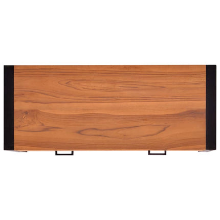 Skrivbord med 2 lådor 100x40x75 cm teak