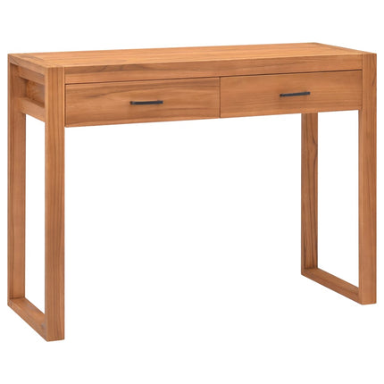 Skrivbord med 2 lådor 100x40x75 cm teak