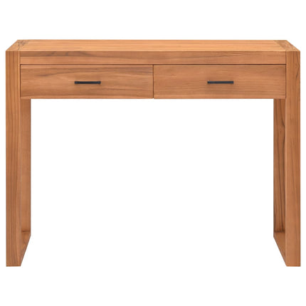 Skrivbord med 2 lådor 100x40x75 cm teak