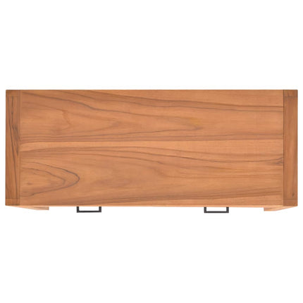 Skrivbord med 2 lådor 100x40x75 cm teak