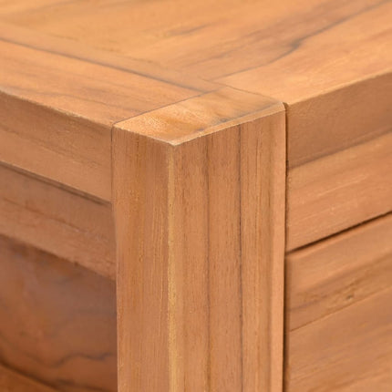 Skrivbord med 2 lådor 100x40x75 cm teak