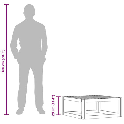 Soffbord 68x68x29 cm massivt akaciaträ