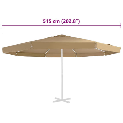 Reservtyg för parasoll taupe 515 cm