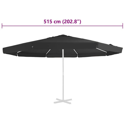 Reservtyg för parasoll svart 515 cm