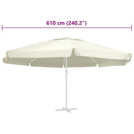 Reservtyg för parasoll sandfärgat 610 cm