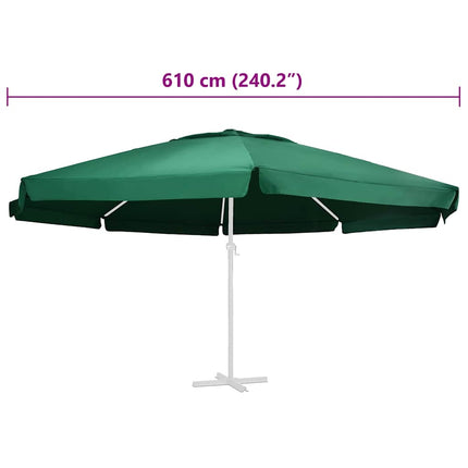 Reservtyg för parasoll grön 610 cm