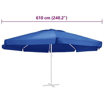 Reservtyg för parasoll azurblå 610 cm