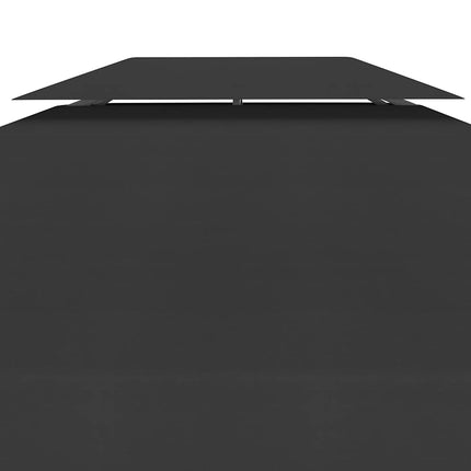 Paviljongtak med ventilering 310 g/m² 4x3 m svart