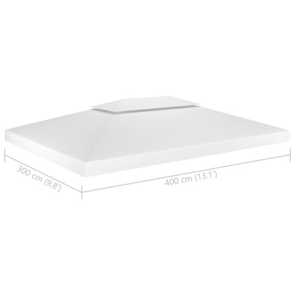 Paviljongtak med ventilering 310 g/m² 4x3 m vit