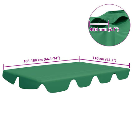 Reservtak för hammock grön 188/168x145/110 cm