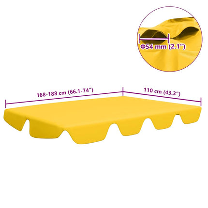Reservtak för hammock gul 188/168x145/110 cm