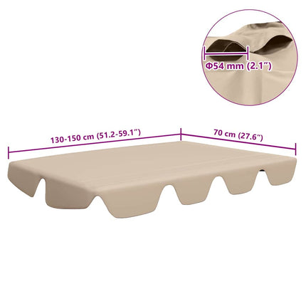 Reservtak för hammock beige 150/130x105/70 cm