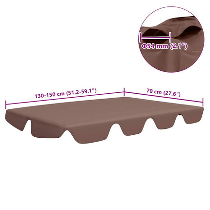 Reservtak för hammock brun 150/130x105/70 cm