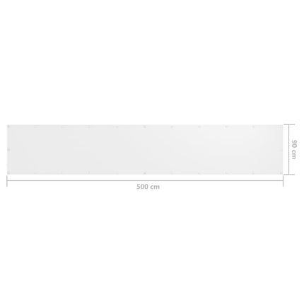 Balkongskärm vit 90x500 cm oxfordtyg
