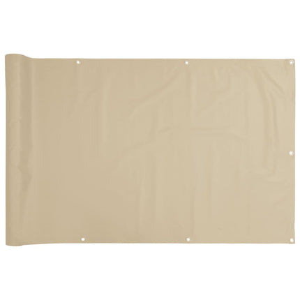 Balkongskärm beige 75x500 cm oxfordtyg