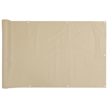 Balkongskärm beige 90x500 cm oxfordtyg