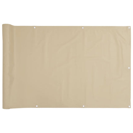 Balkongskärm beige 120x400 cm oxfordtyg