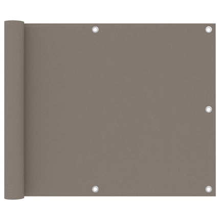 Balkongskärm taupe 75x500 cm oxfordtyg