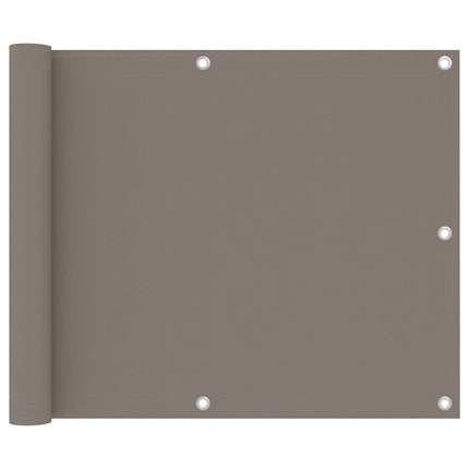Balkongskärm taupe 75x600 cm oxfordtyg