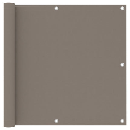 Balkongskärm taupe 90x500 cm oxfordtyg