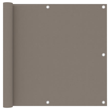 Balkongskärm taupe 90x600 cm oxfordtyg