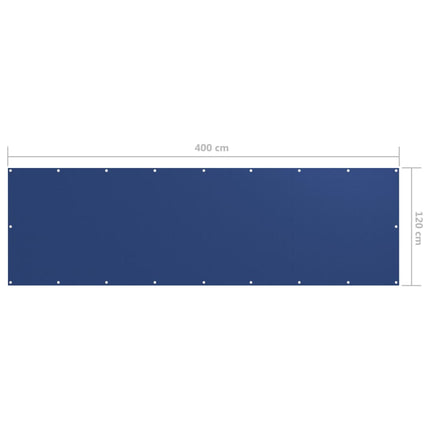Balkongskärm blå 120x400 cm oxfordtyg